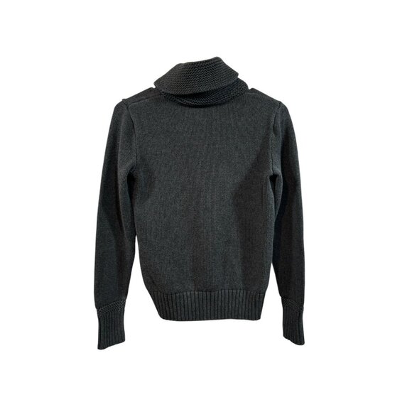 Ralph Lauren Sport Sweater Womens M Shawl Collar Gray Pullover Cotton Academia - Picture 2 of 5